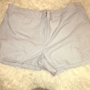 LOFT stripped shorts with peek a boo bows